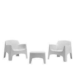 Salotto da giardino Ibiza Terrace 2 poltrone ed 1 tavolino White