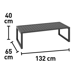 Salotto da giardino Tamworth in allum con cuscini poliestere grigio 4 posti