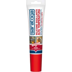Saratoga silicone sigillante alta temperatura rosso 90 ml