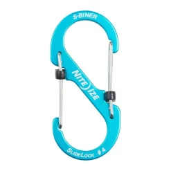 1 s-biner moschettone s in alluminio con chiusure bloccate blu