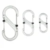 3 s-biner moschettoni di 3 dimensioni con chiusura bloccata acciaio