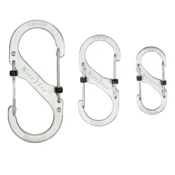 3 s-biner moschettoni di 3 dimensioni con chiusura bloccata acciaio