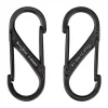 2 s-biner moschettoni doppi in acciaio inox nero