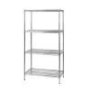 Scaffale filo acciaio cromato 4 ripiani 35,2x90,7x137,2 cm 110 kg/ripiano