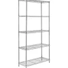 Scaffale in acciaio cromato 5 ripiani 35,2x90,7x181,5 cm 110 kg/ripiano
