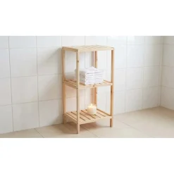 Scaffale in legno di abete 3 ripiani 35x30x70 cm