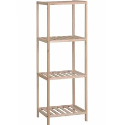 Scaffale in legno di abete 4 ripiani 35x30x100 cm