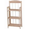 Scaffale in legno di abete 3 ripiani 44x23x92 cm