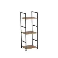Scaffale in metallo con 3 ripiani in pannello truciolare 30x24x80 cm