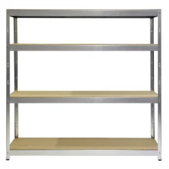 Scaffale in kit legno e metallo 4 piani in FSC 200x70x200 cm
