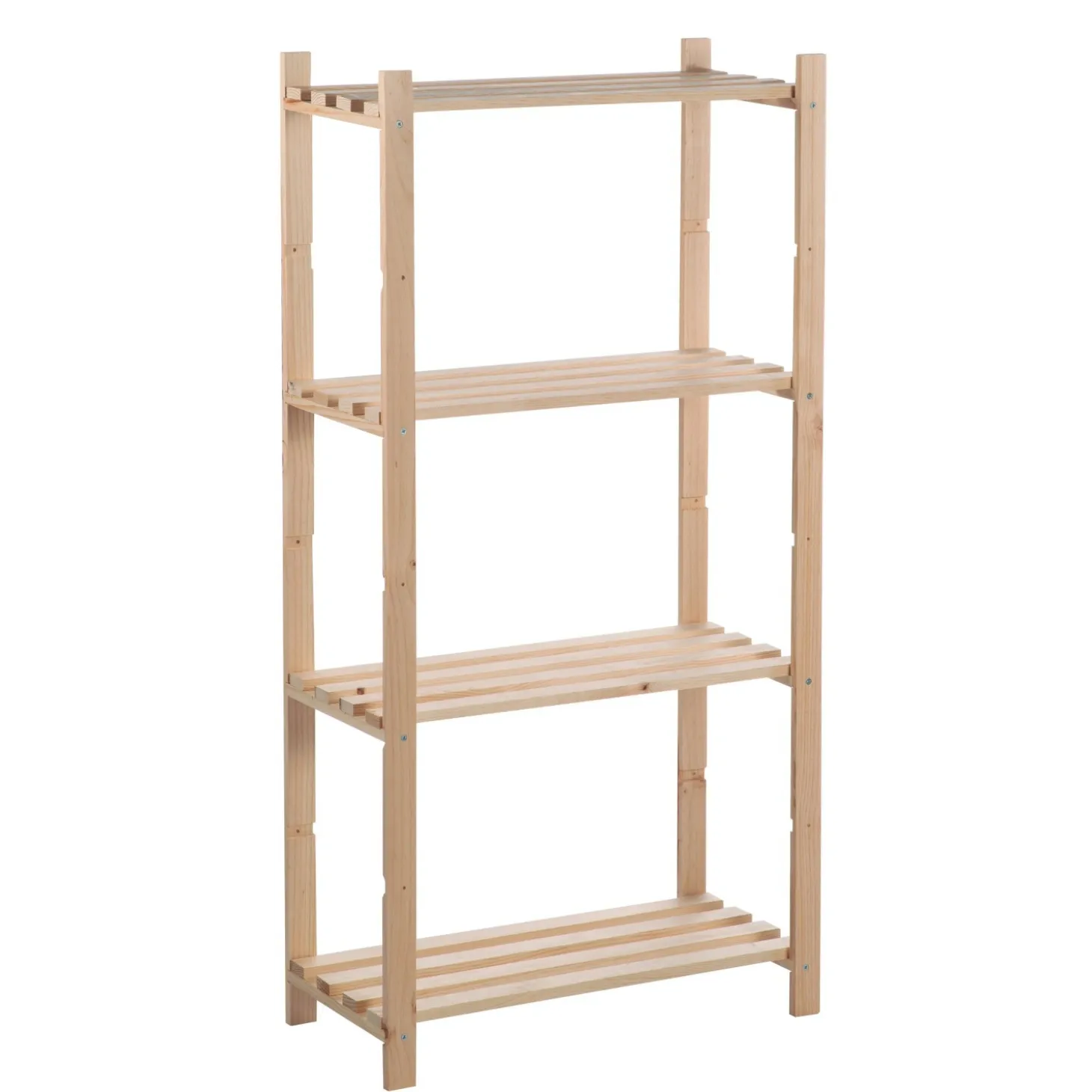 Scaffale in legno Natura 4 ripiani 131,5x65x30 cm 40 kg/ripiano