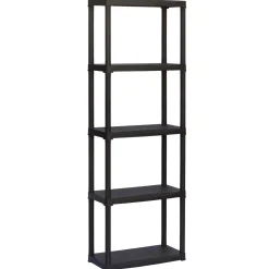 Scaffale in plastica 5 ripiani 60x30x176 cm 30 kg/ripiano