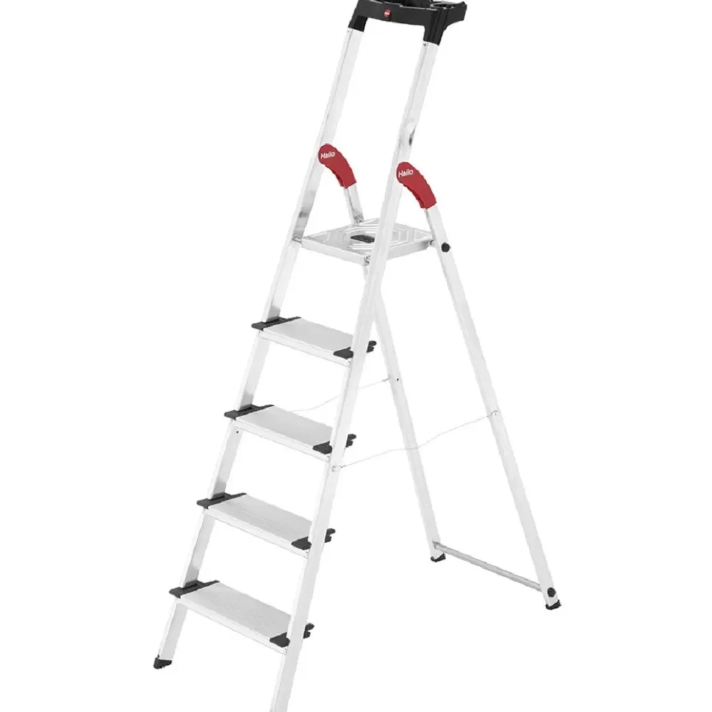 Scala in alluminio Profistep XXL 5 gradini extra larghi