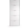 Scarpiera 5 ante doppia profondità max 28 paia 183x28x67 cm bianco