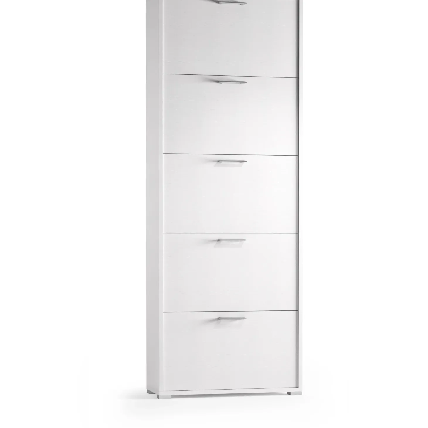 Scarpiera 5 ante doppia profondità max 28 paia 183x28x67 cm bianco