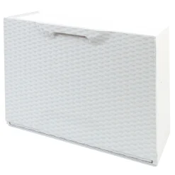 Scarpiera componibile in polipropilene rattan 51x17,3x40,1 cm bianco