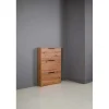Scarpiera 3 ribalte 106x65x15 cm quercia