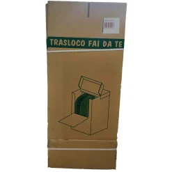 Scatola di cartone porta abiti con asta 50x50x120 cm