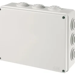 Scatola di derivazione da parete con passacavi 300 x 220 x 120 mm IP55 grigia