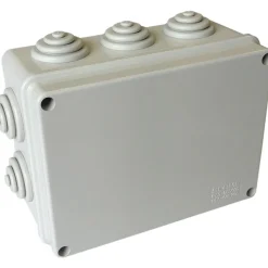 Scatola di derivazione da parete con passacavi 190 x 140 x 70 mm IP55 grigia