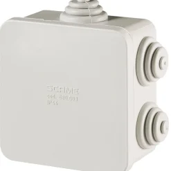 Scatola di derivazione da parete quadrata 80x80x40 mm IP44 grigio