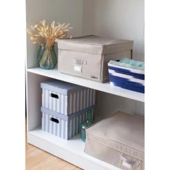 Scatole in cartone Shirt set 2 azzurro 40x31x21 cm