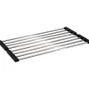 Scolapiatti avvolgibile Idrostile 384x12 mm acciaio spazzolato