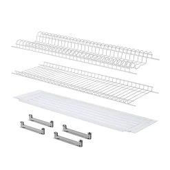 Scolapiatti in filo finitura verniciato bianco per pensili da 90 cm
