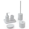 Scopino bagno Brenda in resina bianco matt
