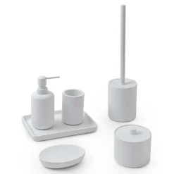 Scopino bagno Brenda in resina bianco matt
