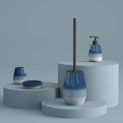 Scopino bagno Shjla in ceramica blu