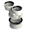 Sdoppiatore universale per scaldabagni da Ø 60/100 a Ø 80/80