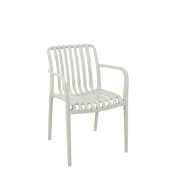 Sedia da giardino senza cuscino Merrydale in plastica bianco