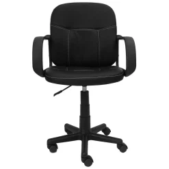 Sedia da ufficio in similpelle con braccioli 55x56x86/98 cm