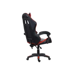 Sedia Gaming ergonomica in similpelle 65x63 H 115/125 cm rosso e nero