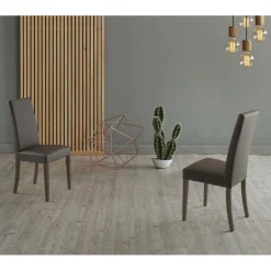 Sedia Nancy 101x47x47 cm Marrone 2 pz