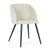 Sedia Queen velvet bianco