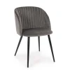 Sedia Queen velvet grigio cadetto