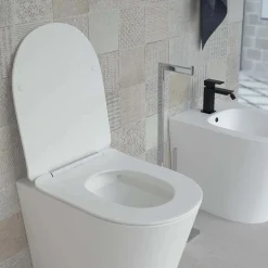Sedile WC slim Round in termoindurente 460x365x42 mm