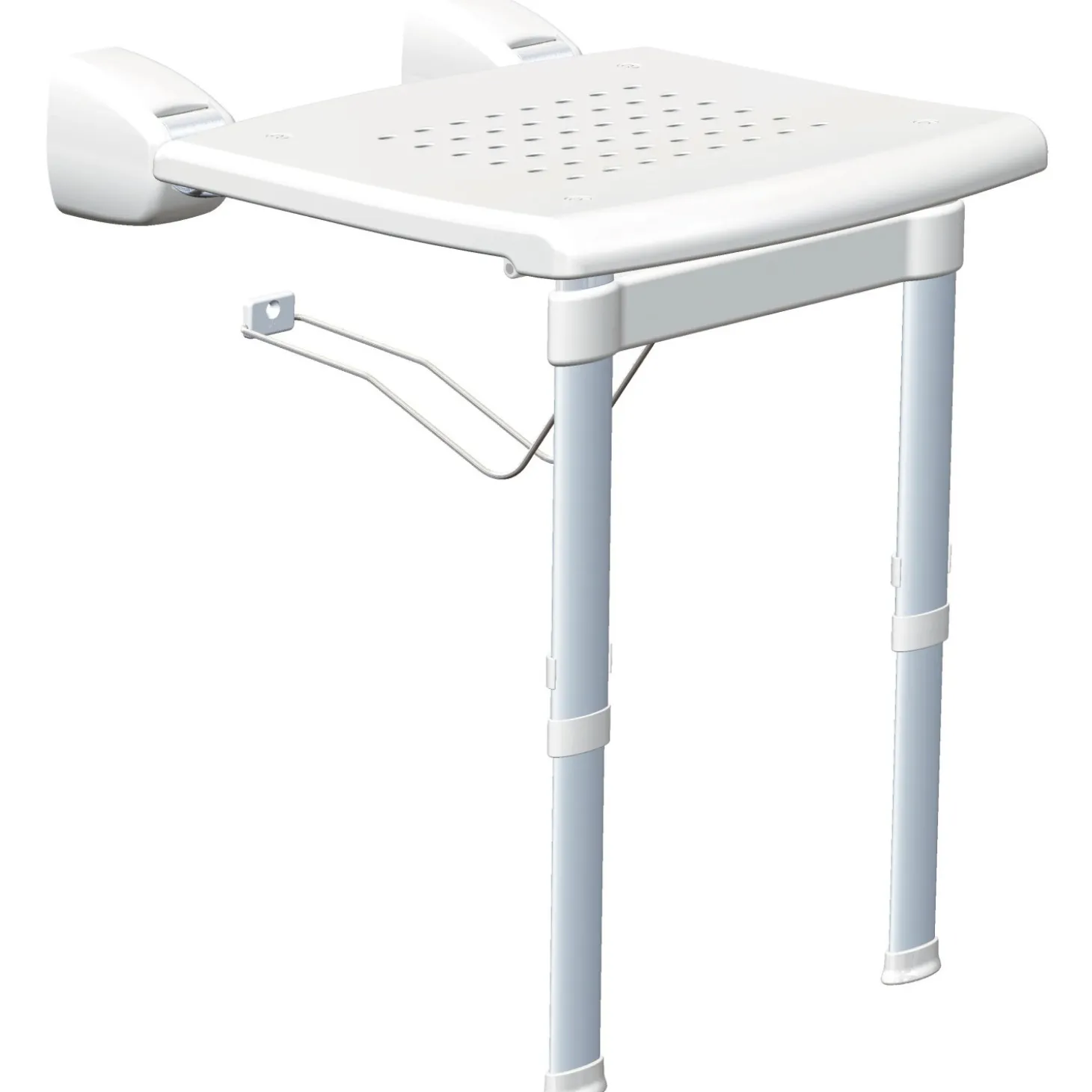 Sedile doccia ribaltabile 11x51x42 cm bianco