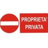 Segnale di divieto "Proprietà privata" 31 x 14 cm