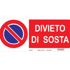 Segnaletica di sicurezza divieto "Divieto di sosta" 31 x 14 cm