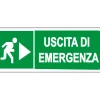 Segnaletica di sicurezza "Uscita di emergenza" a destra 31 x 14 cm