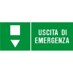Segnaletica di sicurezza "Uscita di emergenza" basso 31 x 14 cm