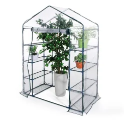 Serra a 8 ripiani con telo in PVC 140 cm x 72,5 cm x 195 cm