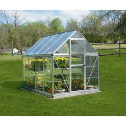 Serra da giardino Palram Canopia Hybrid 126x185x208 cm argento
