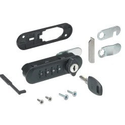 Serratura a cilindro con porta cerniera sinistra 24x86,8 mm nero