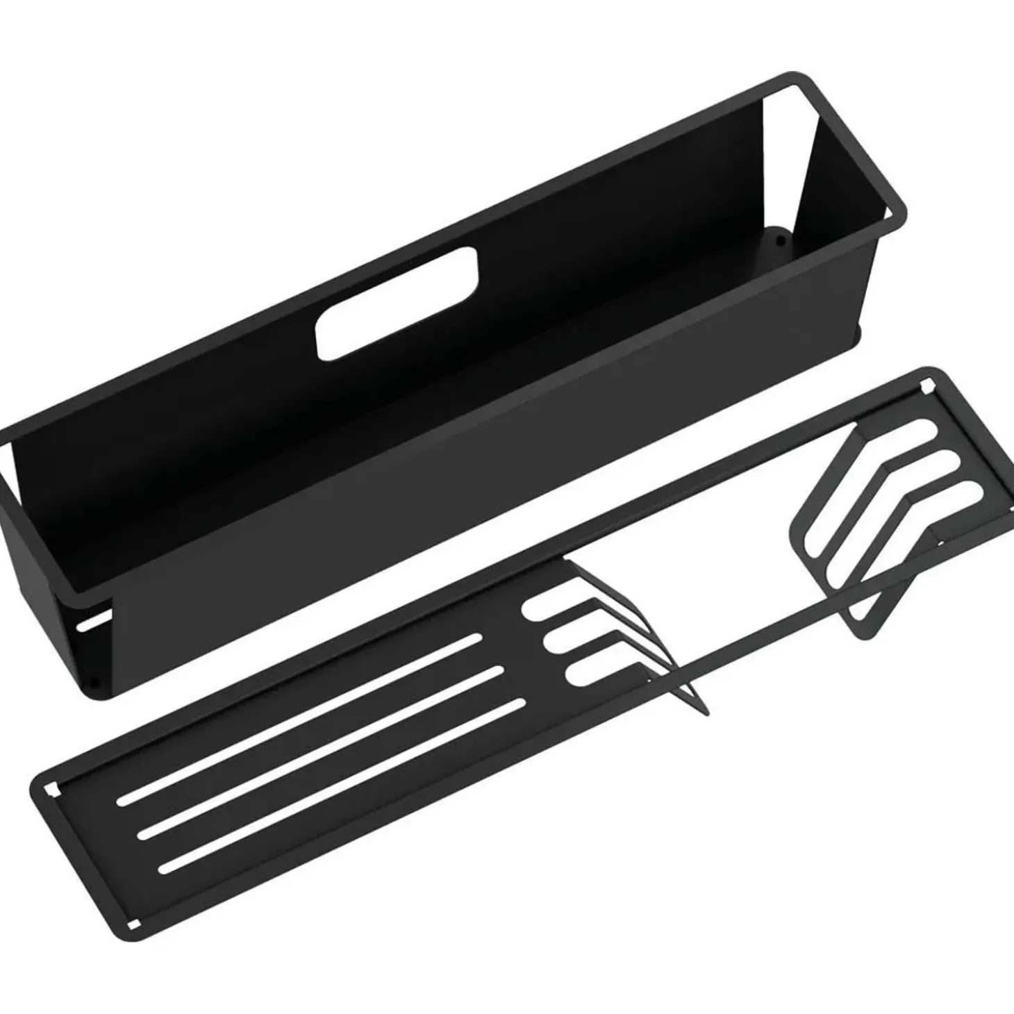 Set accessori lavello Idrostile acciaio inox 408x50 mm nero
