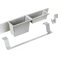 Set accessori lavello Idrostile Studio Design acciaio spazzolato