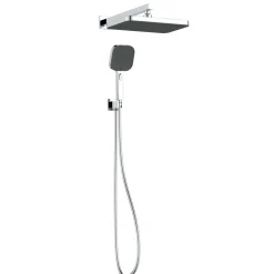 Set doccia aQuasanit Kronos con soffione e doccetta 3 getti cromo